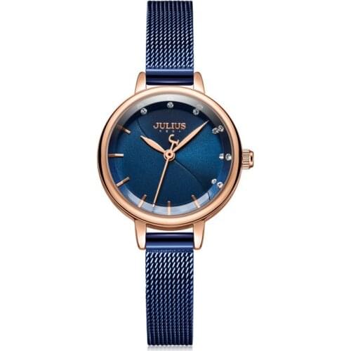 Small Stainless Steel Julius Lady Womens Watch Japan Quartz Fashion Hours Simple Bracelet Chain Girls Birthday Gift Box