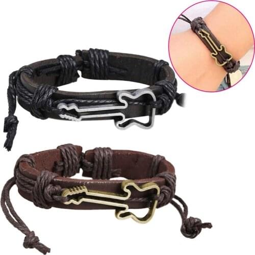 Fashionable Guitar Shape Girl Boy Charming Braid Bracelet String Band Bangle 84 TT@88
