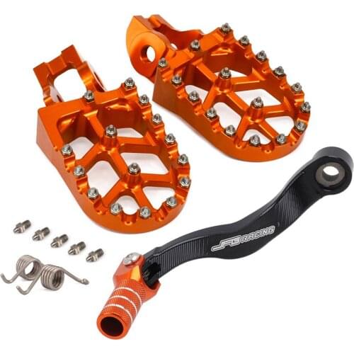Motorcycle CNC Gear Shift Lever Footpeg Footrest Pedal Kits For KTM SX SXF XCF EXCF 125 150 450 500