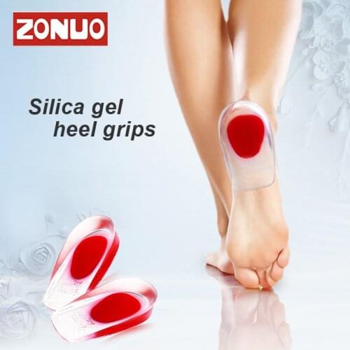 Invisible Soft Silicone Increase Pad U Cup Cushion Orthotic Insole Shock Absorption Half Heel Insert For Men Women