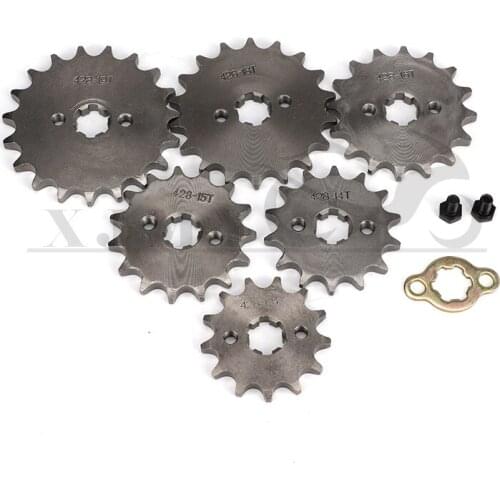 Front Engine 428# 12T 13T 14T 15T 16T 17T 18T 19T Teeth 17mm 20mm Chain Sprocket With Retainer Plate Locker