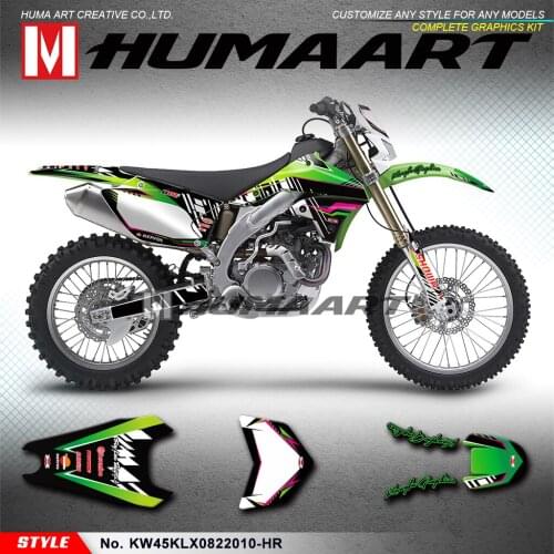 HUMAART Custom Stickers Motorcycle Decals for KLX450R KLX 450 R KLX 450R 2008 2009 2010 2011 2012 2013 2014 2015 2016 to 2022
