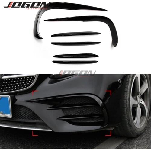 For Mercedes Benz W213 E63 Coupe Sport 2017 - 2019 Car Front Fog Light Air Vent Splitter Cover Sticker Trim