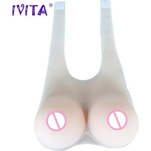 IVITA 4600g Silicone Breast Forms Fake Boobs For Crossdresser Silicone Breasts Transgender Shemale Drag Queen Soft Touch Breast