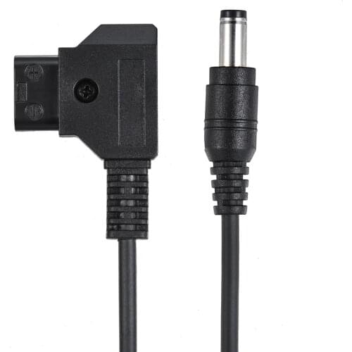 Coiled D-Tap 2Pin Male to DC 5.5*2.5mm Adapter Cable 1M Extension Elastic Cable for V-Mount Anton Battery DSLR Rig Power Supply