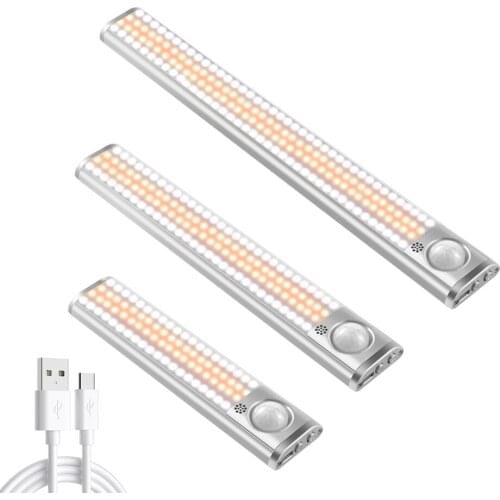 PIR Motion Sensor LED Closet Light Sensor Lamp Under Cabinet Light Wireless Dimmable for Bedroom Stairs Kitchen Energy Saving