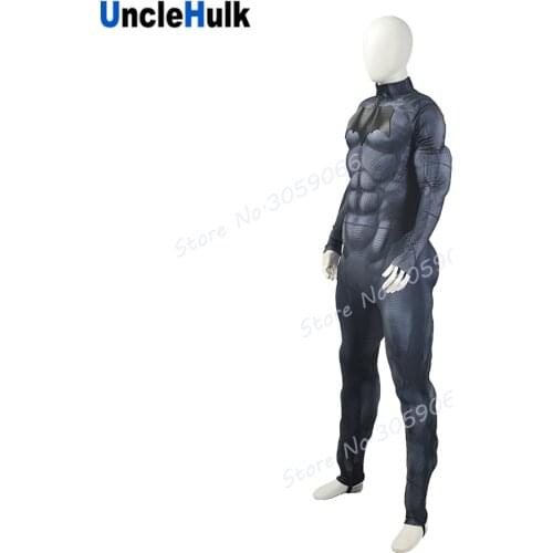 Dark Grey Bat Spandex Zentai Costume - with Silk Floss Muscle | UncleHulk