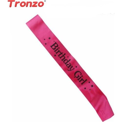 Tronzo 4Pcs 156*9.5CM Birthday Girl Party Sash Bithday Party Decoration For Adult Red Souvenir Ribbons Event Party Supplies