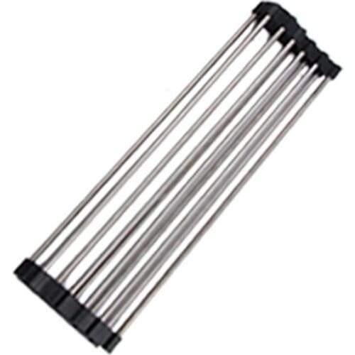 Kitchen Drainer Rack Magic Rolling Rack Kitchenware Drain Vegetable Fruit Spoon Filter Shelf Strainer Kitchen Tools