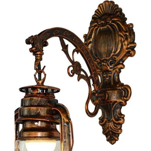 1 Set Vintage LED Wall Lamp Barn Lantern Retro Kerosene Wall Light European Antique Style