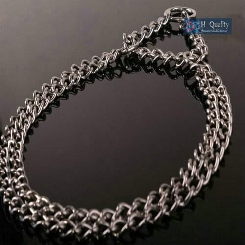 1PC/LOT 48-60CM Welded Seamless Stainless Duplex Chain Dog Collar