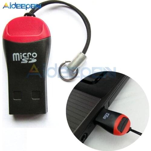 10Pcs USB 2.0 Micro SD SDHC TF Flash Memory Card Reader Mini Adapter for Laptop