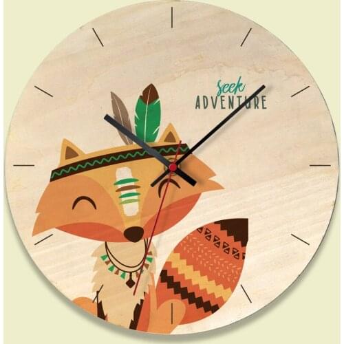 11inch Wooden creative Wall Clock home cartoon Clock Living Room Wall Clock Modern Decor