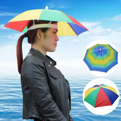 2021 Foldable Hat Headwear Umbrella Sun Shade Waterproof Cap For Outdoor Activity Baseball Hiking Camping Head Equipment