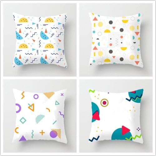 45*45CM Geometric Combination Cushion Cover Throw Pillow Car Home Decoration Sofa Bed Decorative Pillowcase