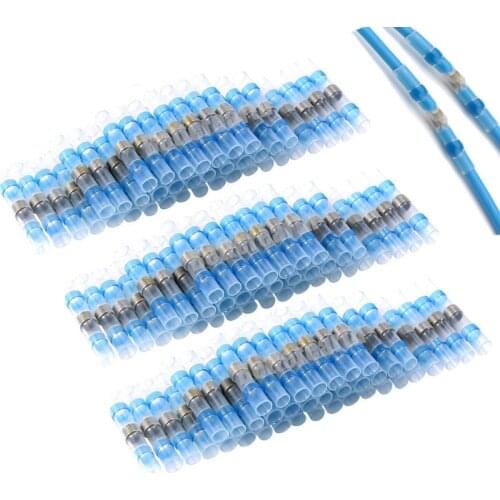 500/300PCS Heat Shrink Butt Crimp Terminals Waterproof Solder Seal Electrical Connectors Wire Cable Splice Kit Automotive Marine