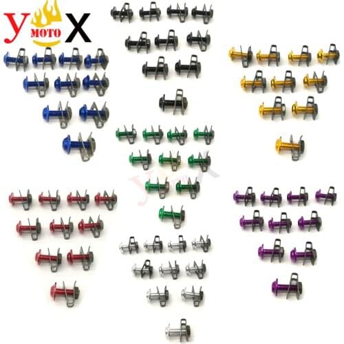 6mm M6 6 Colors Racing Motorcycle Faring Bodywork Fasteners Clips Screws Bolts Nuts For Honda Ducati BMW Kawasaki NINJA