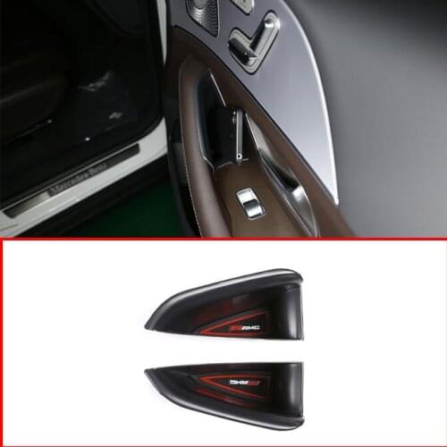 ABS Car Door Armrest Storage Plate Car Accessories Interior Side Storage Box Holder For Mercedes Benz GLE GLE350 GLE450 2020