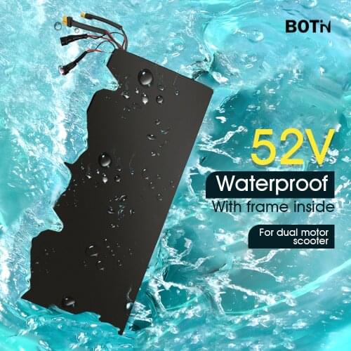 BOTIN 52V Electric Bike Battery Waterproof Lithium Battery Pack Scooter Battery 58.8V Charger E-bike 18650 LG Electric Bicycle