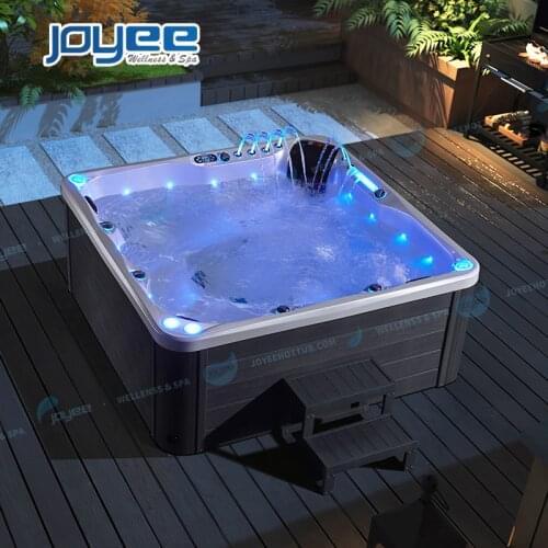 JOYEE Hotel Villa Spa Tub US Acrylic Color Led LIghts Whirlpool Outside Use Balboa Hot Tub Large Massae Jacuzzi Pool