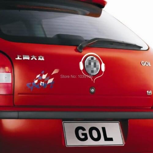 Car Stickers Car Tail Logo Stickers Earphone Car Decal for VW Volkswagen Polo New Golf Jetta Tiguan Passat CC