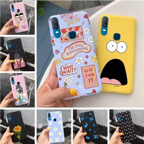For Vivo Y11 2019 Case Fashion Painted Soft Silicon Bumper Cover Phone Case For Vivo Y11 1906 Y19 Y17 Y15 Y12 Cases Y 17 Cartoon