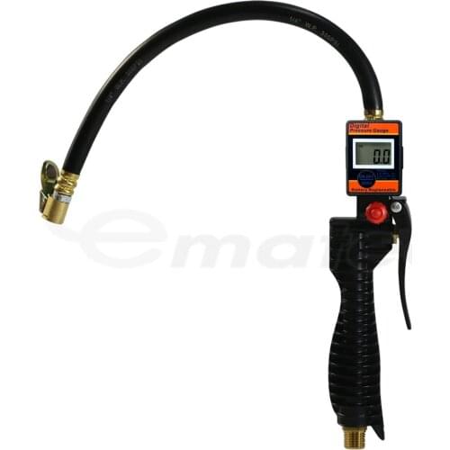 Digital Tire Pressure Inflator Gauge Truck Motorcycle Tyre Inflate Valve Air Chuck LEMATEC Taiwan Brand