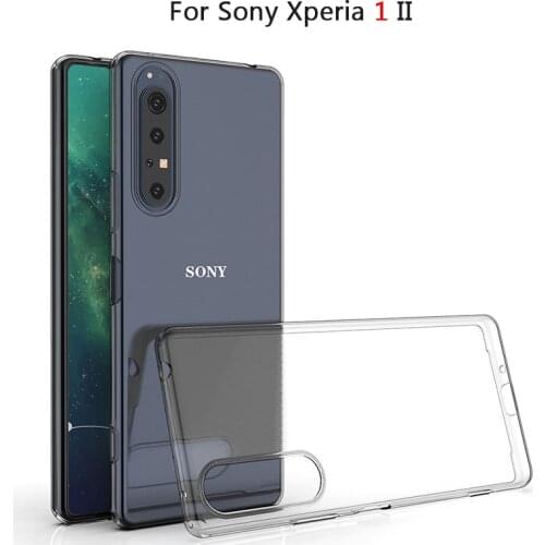 For Sony Xperia 1 II 10 5 II 8 L4 L3 Plus Slim Crystal Clear Transparent Soft TPU Back Case Protection Skin Camera Protect Cover