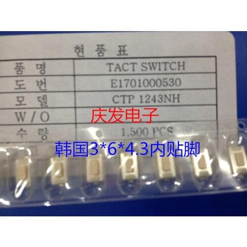 Import Korea Touch Switch Jog Button Switch 3*6*4.3mm Post 2 feet Original Brand new