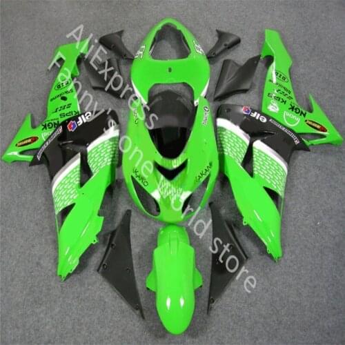 ABS Injection Fairing Kit For Kawasaki Ninja ZX10R 2006 2007 Motorcycle Fairing Ninja ZX 10R 06-07 green black Bodywork Fairing