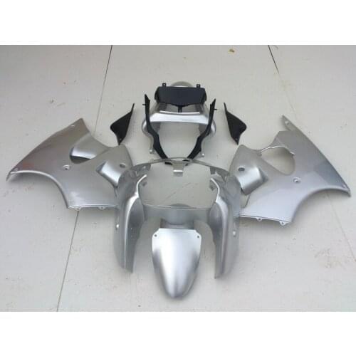 Injection mold high quality Fairing kit for Kawasaki ZX 6R 2000 2001 2002 ZX6R 00 01 02 silver black ABS fairings set AA17