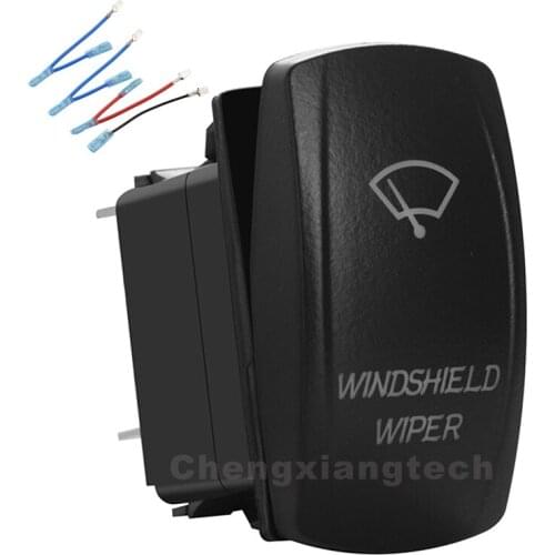 Red/white/blue/orange)Led Windshield Wiper Car Boat Rocker Switch 7P On Off On 12V/20A 24V/10A Jumper Wires Set Circuit Breaker