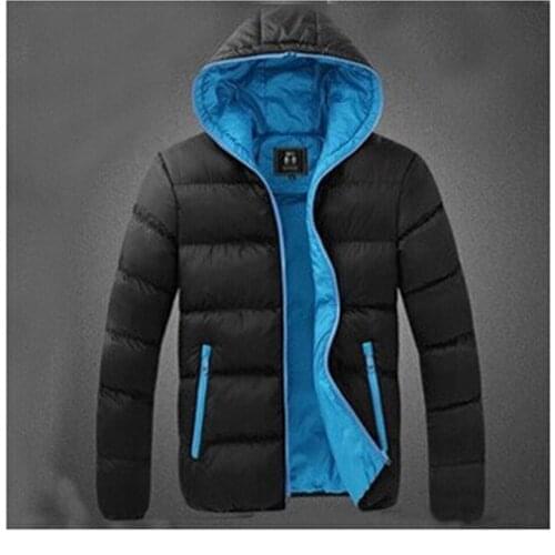 Male Simple Solid Color Hooded Parka Jackets Clothing Brand Winter Men Parkas Coat New Mens Casual Fashion Parkas