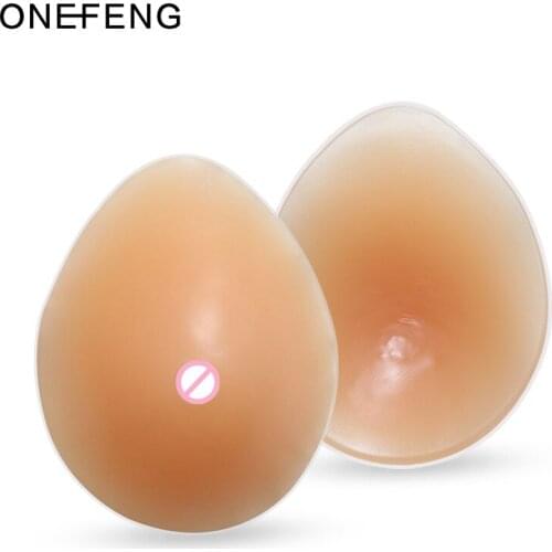 ONEFENG CT Hot Selling Silicone Fake Breasts Teardrop-Shaped Soft Pads Full Ladies False Boobs 170-300g/Pair