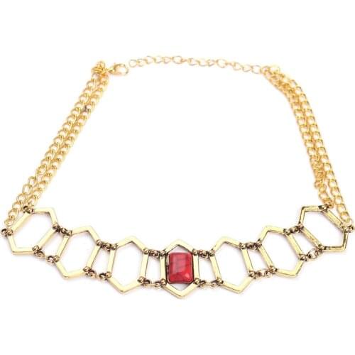 2021 Choker Necklace The Red Priestess Choker with Red Resin Replica Prop GOT Melisandre Cosplay Costume