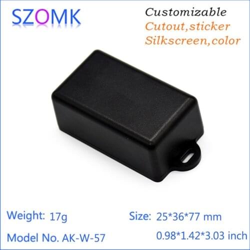 4 pcs, 25*36*77mm small abs plastic enclosure for pcb design hot selling szomk customizable plastic switch housing project box