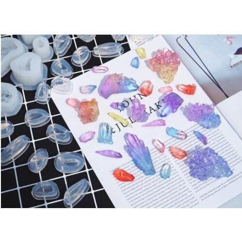 Transparent Silicone Mould Dried Flower Resin Decorative Craft DIY Cluster ore mountain Mold epoxy resin molds for jewelry