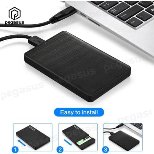 Grid Pattern Business Style USB 3.0 Mobile Hard Disk Box 2.5 Inch SATA Notebook Hard Disk Box With Data Cable