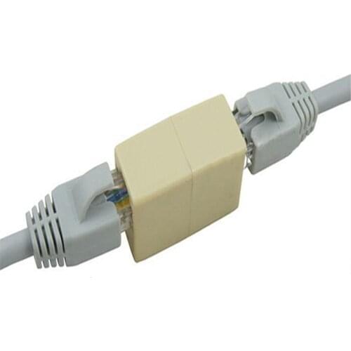 10Pcs Network Ethernet Dual Straight Head Lan Cable Joiner Coupler RJ45 CAT 5 5E 6 6a Extender Plug Network Cable Connector