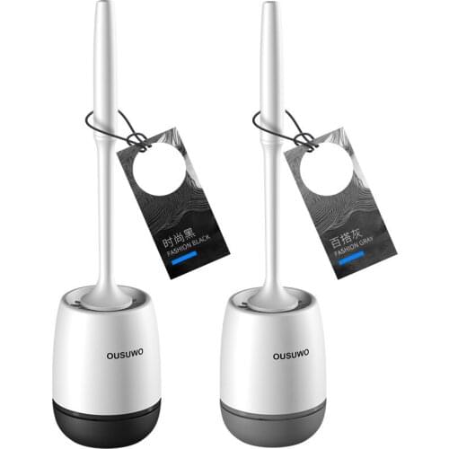 Toilet brush long handle soft hair toilet cleaning brush set silica gel no dead corner wall hanging toilet cleaning brush