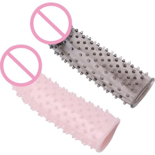 Silicone Condom Male extender Stick Adult Massager Sex Toys Relaxing G Spot Toy #E015C