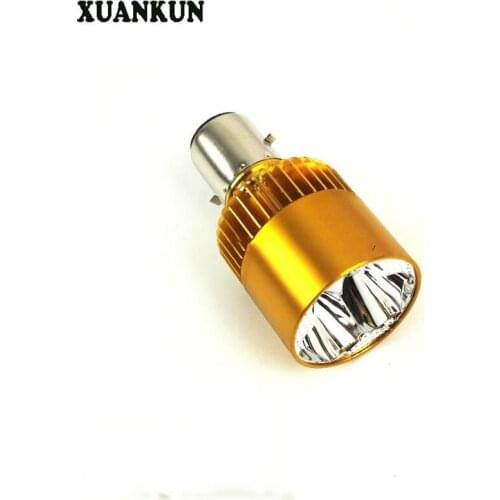 XUANKUN Motorcycle Fitting Parts Electric Motorcycle LED Headlamp Bulb 12V-80V Built-in Double Claw Bulb