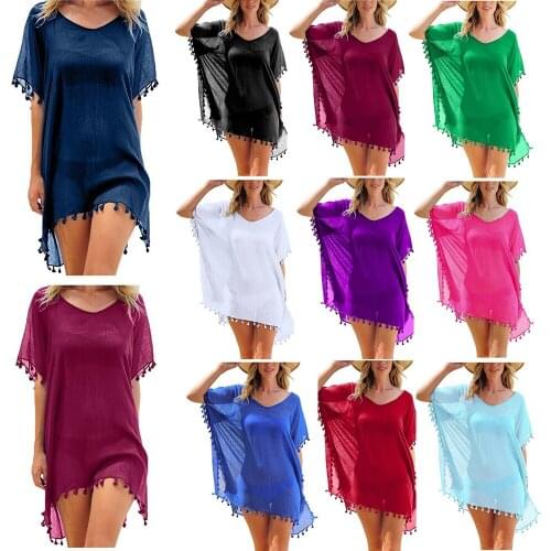 Womens sexy V-neck hollow mesh see-through short-sleeved blouse summer beach wind casual chiffon shirt pajamas underwear blouse