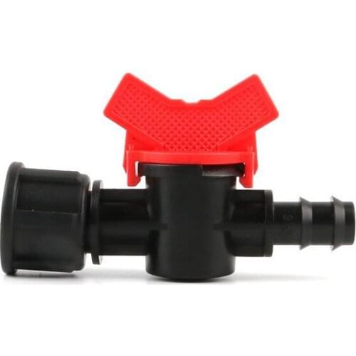 Female Thread 1/2'' to 16Mm Barbed Hose Connector Garden Irrigation Hose Switch Valve Drip Irrigation Valve Fitting