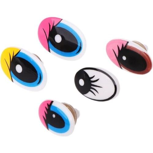 Y55B 10pcs Plastic Cartoon Safety Doll Eyes For Toy Bear Dolls Puppet Stuffed Animal Crafts Children DIY With Washers