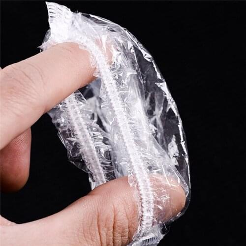 100pcs/lot Disposable Ear Cover Pretty Pro Hair Salon Clear Earmuffs Shower Waterproof Hair Coloring Ear Protector Cover Caps