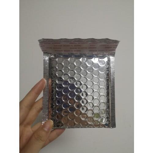 100pcs/lot Silver Bubble Mailers Padded Envelopes,Multi-function Packaging Metallic Shipping Bags,Bubble Shipping Mailing Bags