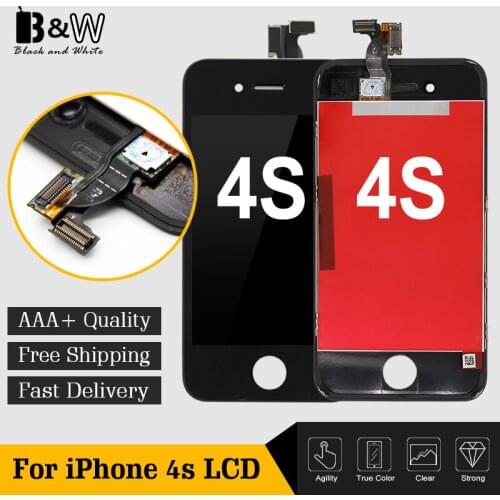 50pcs/lot 100% High Quality LCD Display Replacement For iPhone 4s LCD Touch Screen Digitizer Assembly Free Shipping Top Sell