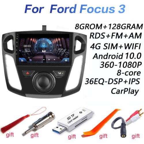 4G+64G DSP 2 din Android 9.0 4G NET Car Radio Multimedia Video Player for Ford Focus 3 2012 2013 2014 2015 WiFi BT carplay