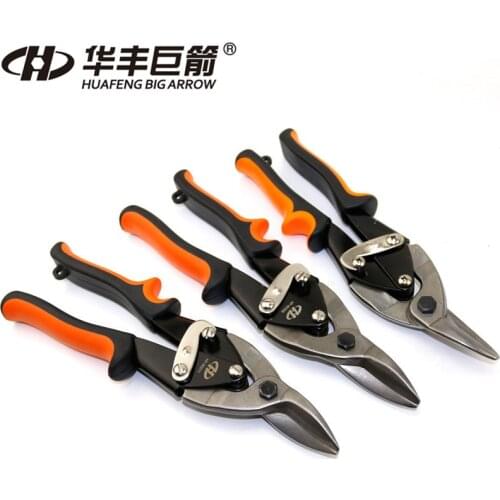 HUAFENG BIG ARROW 3PC Aviation Tin Snips Set Straight Cutter Left Cutter Right Cutter Metal Cutter